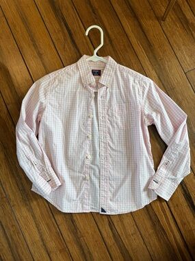 Boys untuck-it Pink Gingham Button-Down Shirt